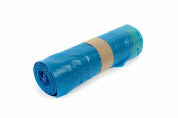 Zugbandsäcke, blau, 120 Liter - Typ 60 extra, 250 Stück