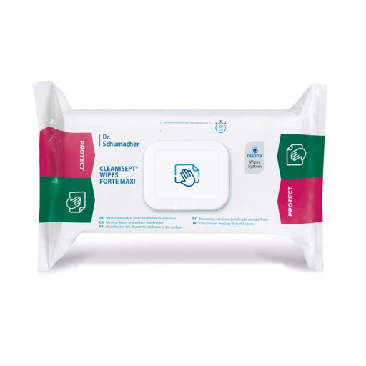 Dr. Schumacher CLEANISEPT Wipes Forte Maxi Desinfektionstücher – 1 Packung = 100 Tücher