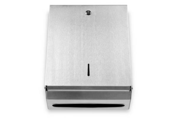 Papierhandtuch-Spender, Edelstahl, für ca. 500 Stk