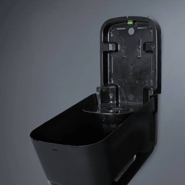 Handtuchrollenspender Innenauszug, Centerpull, Maxi, schwarz matt