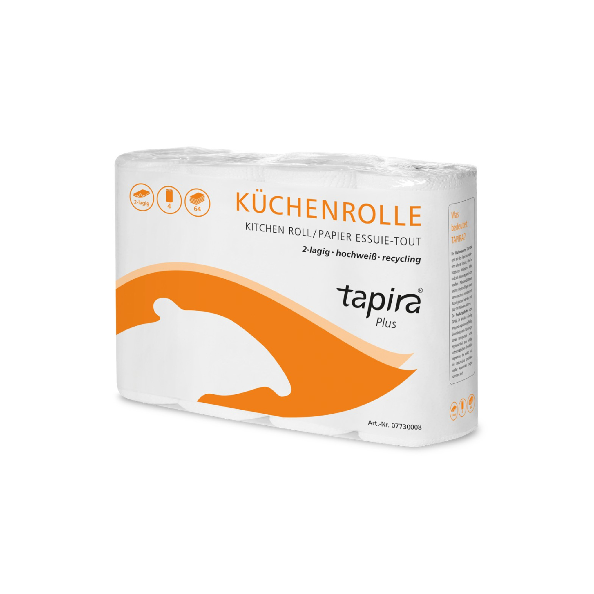 Palettenangebot | Tapira "Plus" – Küchenrolle, 2 lagig, hochweiß, Recycling, 24 x 32 Rollen