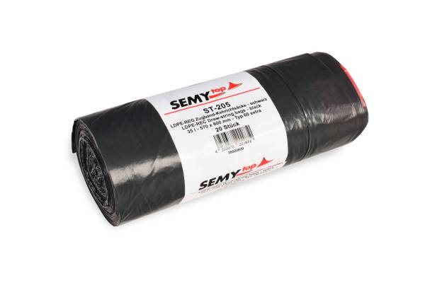 Zugbandsäcke, schwarz, 35 Liter - Typ 60 extra, 400 Stück