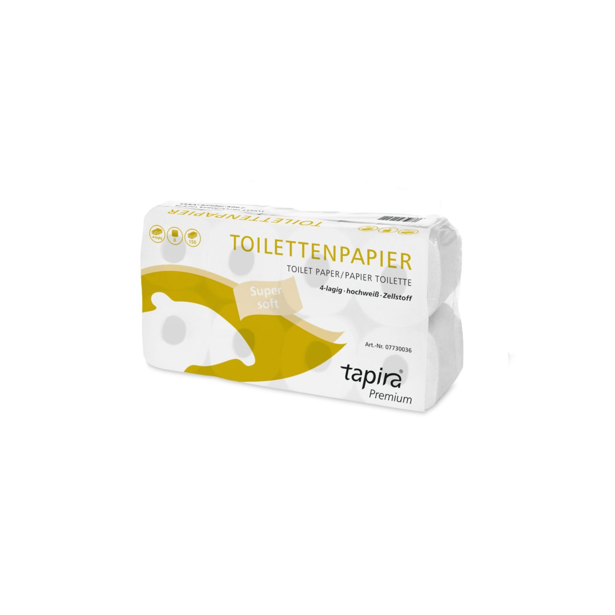 Palettenangebot | Tapira Premium – 4 lagiges Toilettenpapier, hochweiß, Zellstoff 21 x 72 Rollen