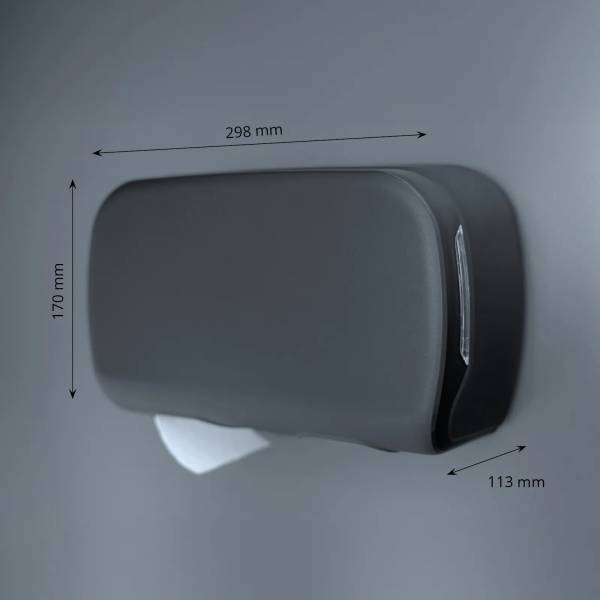 Toilettenpapierspender, für 2 Rollen, schwarz matt