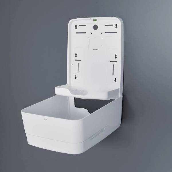 Handtuchpapierspender Maxi – weiß matt, für V-Falz-Handtücher