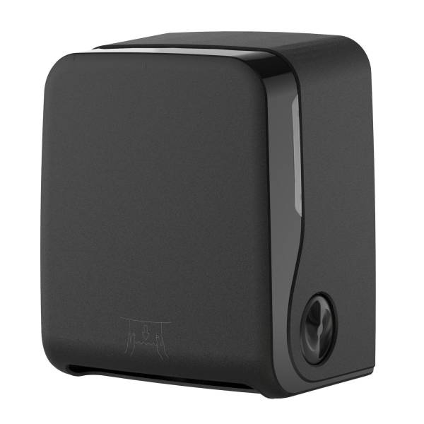 Handtuchrollenspender, Autocut, schwarz matt