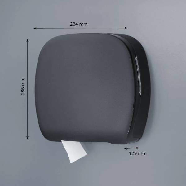 Jumbo Toilettenpapierspender, schwarz matt, für Rollen bis Ø24 cm