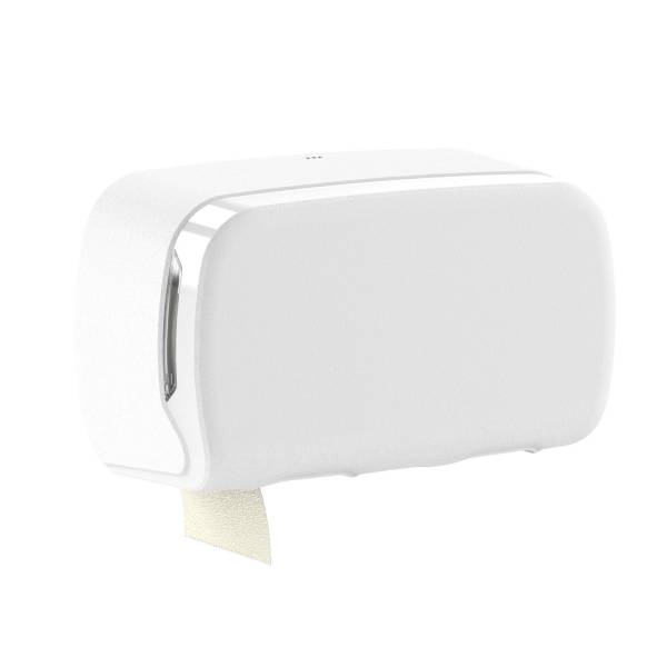 Toilettenpapierspender, für 2 Rollen, weiß matt