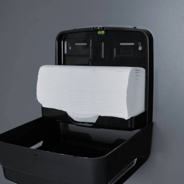 Handtuchspender, Interfold, Mini, schwarz matt