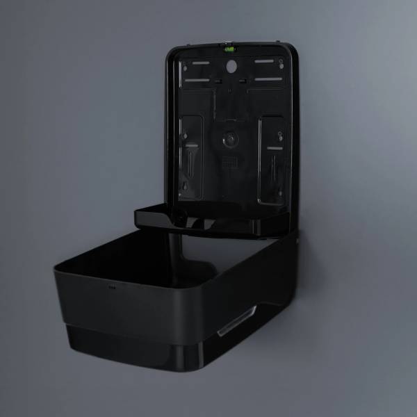 Handtuchpapierspender Maxi – schwarz matt, für V-Falz-Handtücher